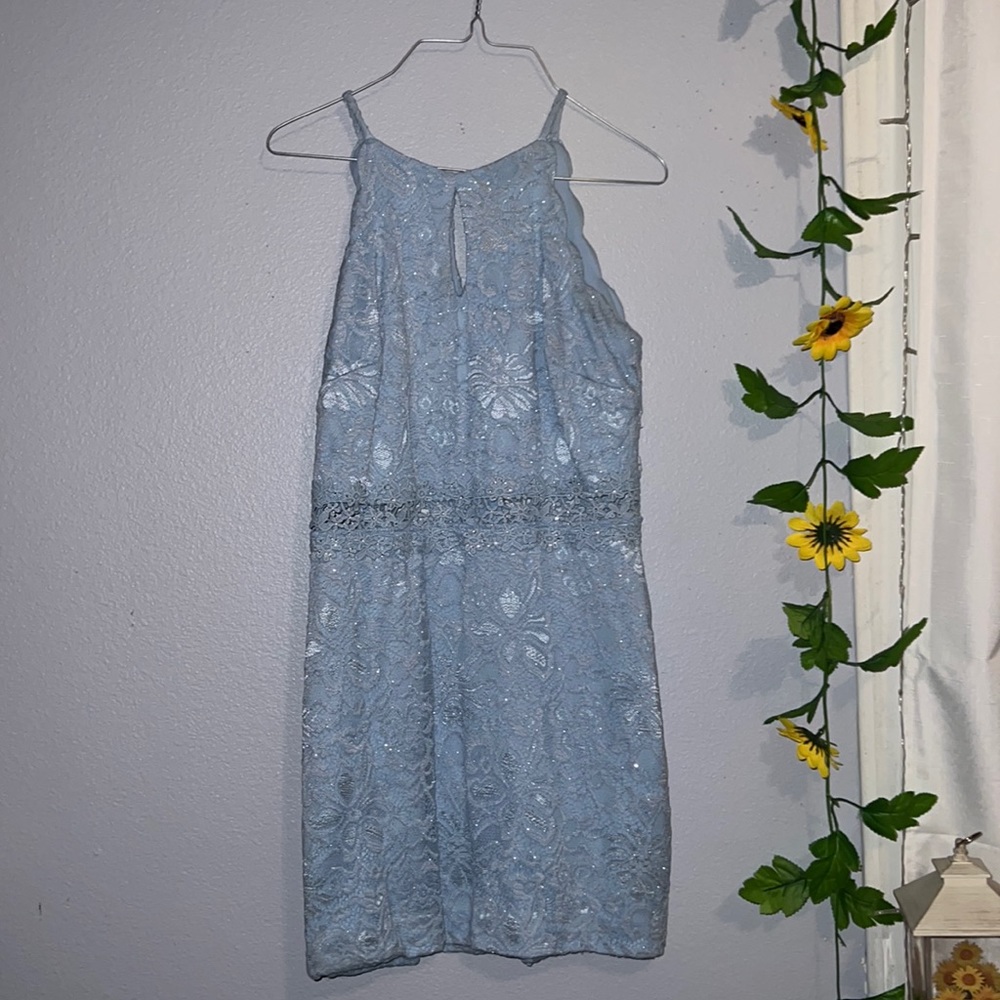 homecoming dress, light blue, size 7, brand I.N. San Francisco